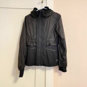 Titika Sports Jacket Black Size 6 Hooded Zip Front Side Pockets